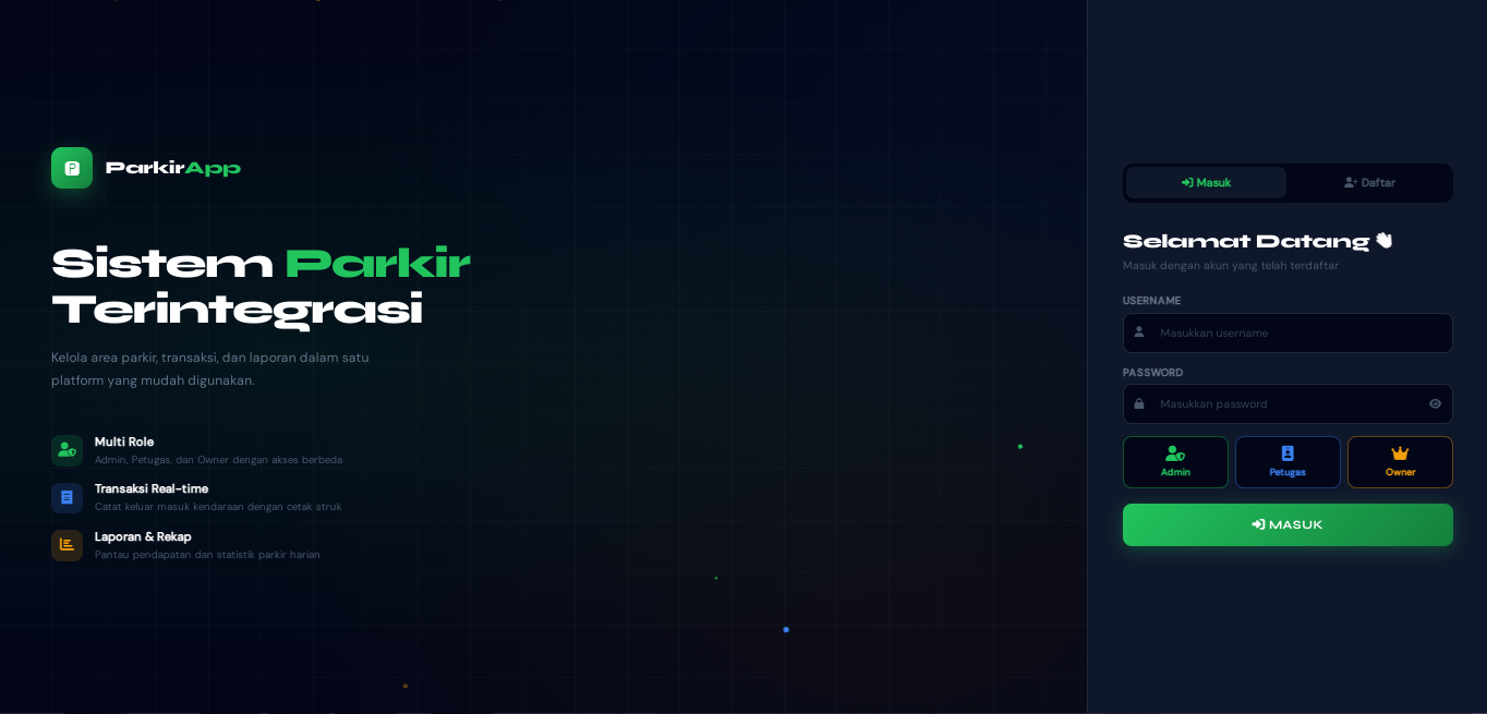 ParkirApp Login