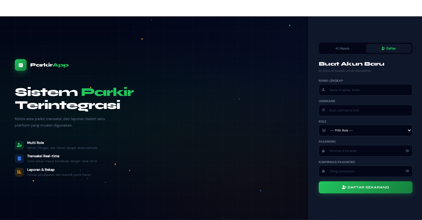 ParkirApp Register
